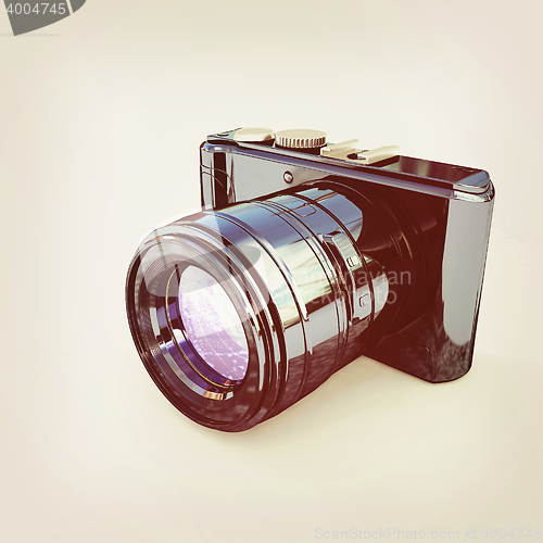 Image of 3d illustration of photographic camera