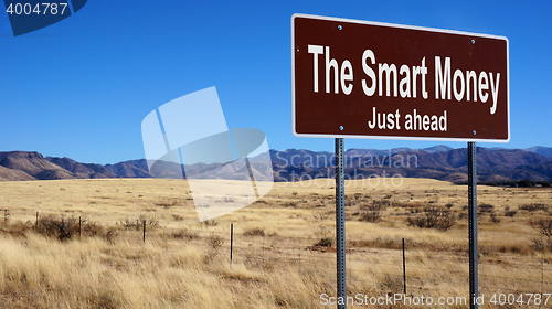 Image of The Smart Money brown road sign