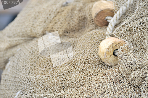 Image of fishing net with floats 