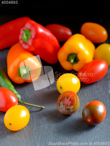 Image of Fresh ripe vegetables tomatoes