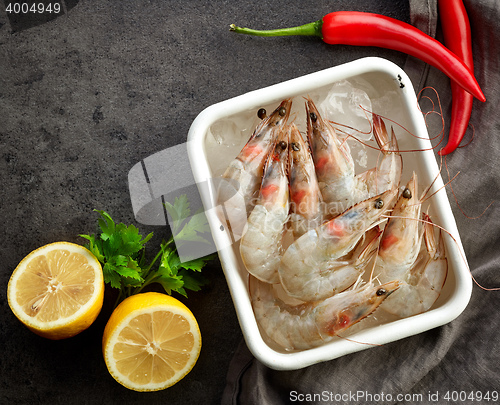 Image of fresh raw prawns