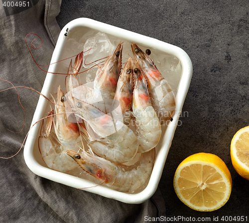 Image of fresh raw prawns