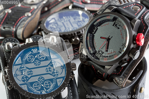 Image of unusual watches. several alternatives dials