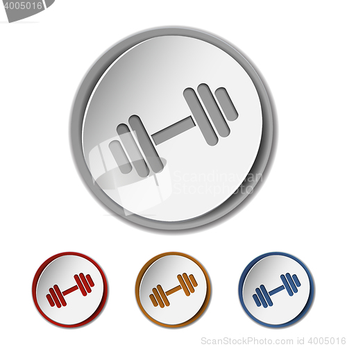 Image of Dumbbell vector icon