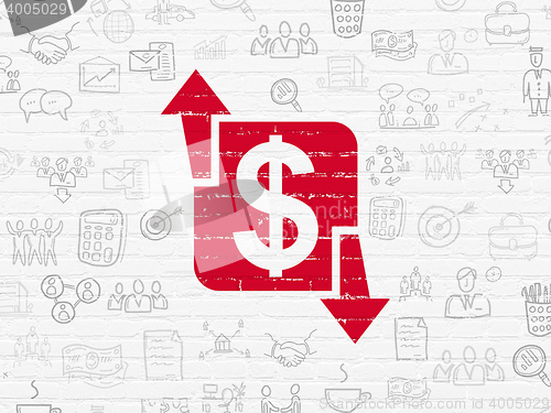 Image of Business concept: Finance on wall background