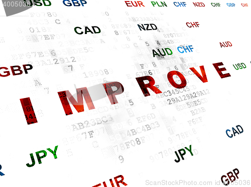 Image of Business concept: Improve on Digital background