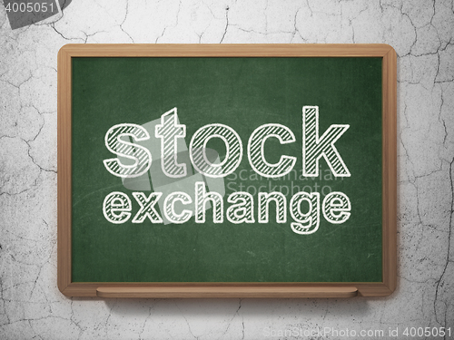 Image of Business concept: Stock Exchange on chalkboard background