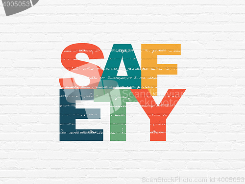 Image of Privacy concept: Safety on wall background