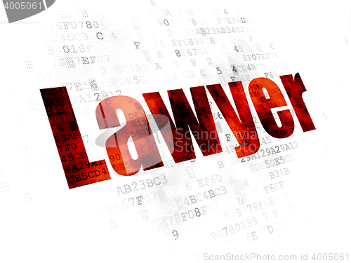 Image of Law concept: Lawyer on Digital background