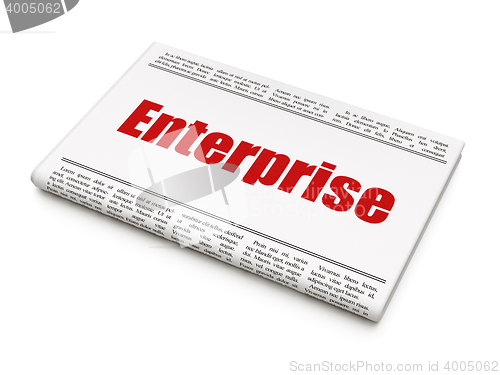 Image of Business concept: newspaper headline Enterprise