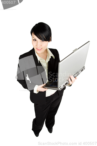 Image of Businesswoman and laptop