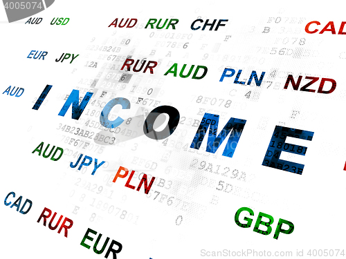 Image of Finance concept: Income on Digital background