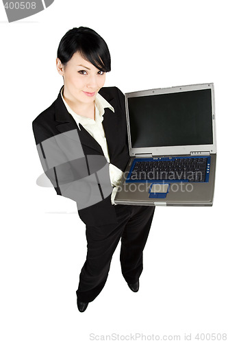 Image of Businesswoman and laptop