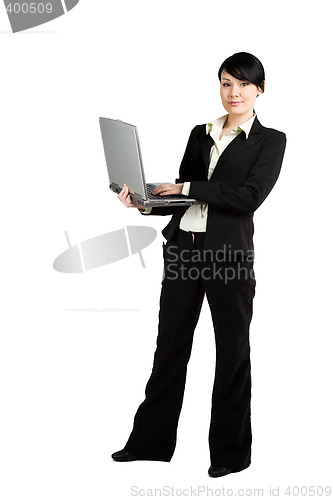 Image of Businesswoman and laptop