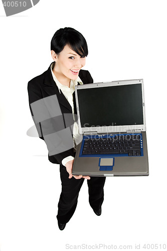 Image of Businesswoman and laptop