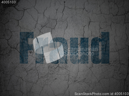 Image of Security concept: Fraud on grunge wall background