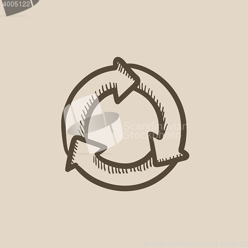 Image of Arrows circle sketch icon.