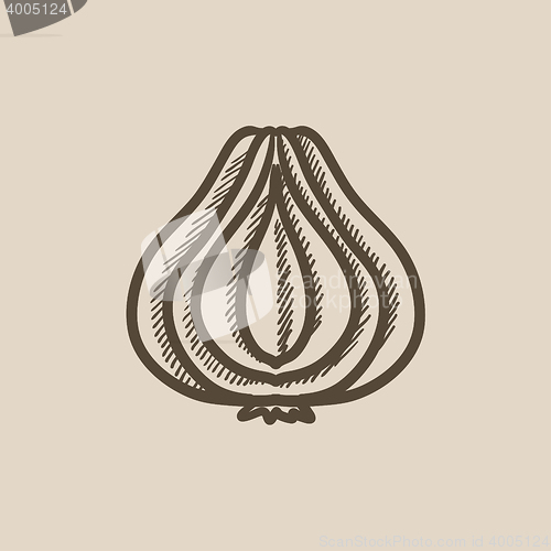Image of Garlic sketch icon.