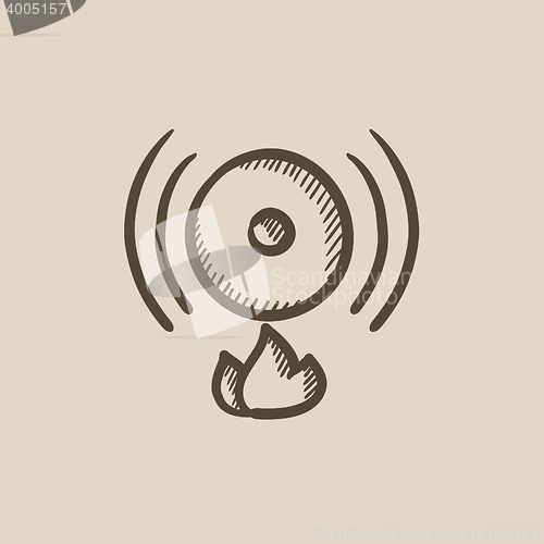 Image of Fire alarm sketch icon.