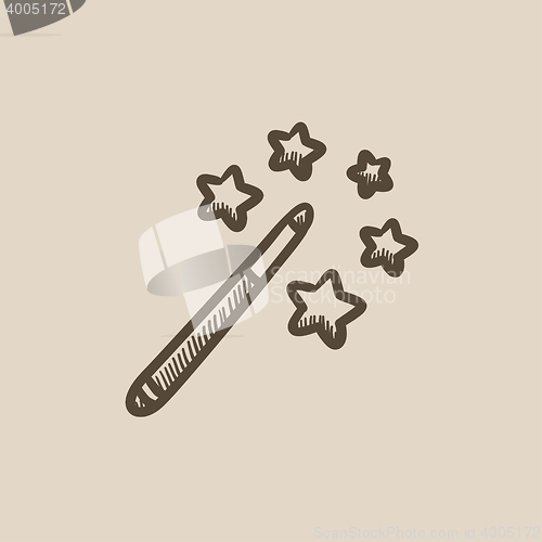 Image of Magic wand sketch icon.