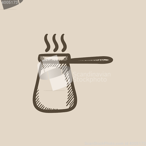 Image of Coffee turk sketch icon.