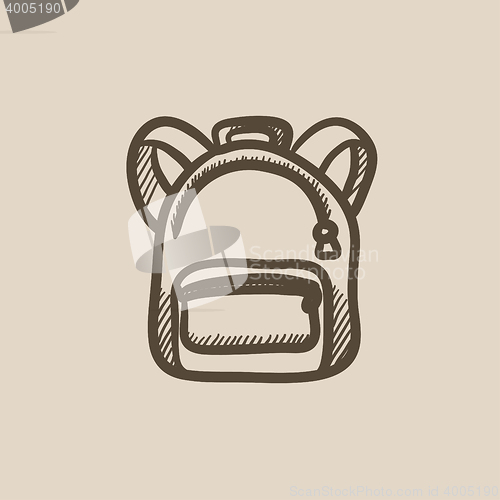 Image of Backpack sketch icon.