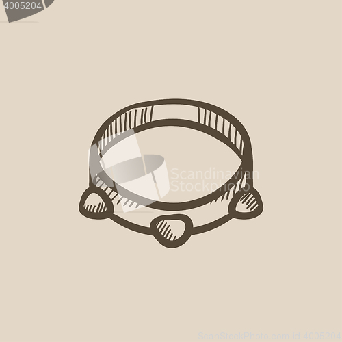 Image of Tambourine sketch icon.