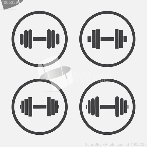 Image of Dumbbell vector icon