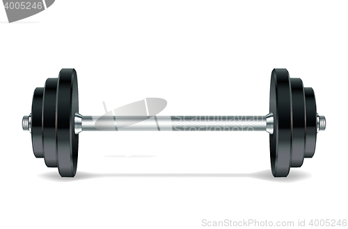 Image of Metal realistic dumbbell