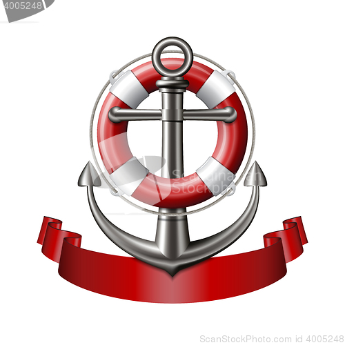 Image of Anchor emblem, vector