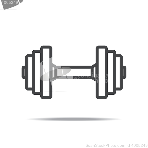 Image of Dumbbell vector icon