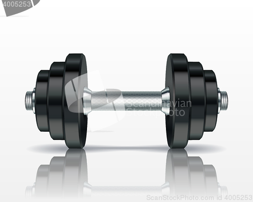 Image of Metal realistic dumbbell