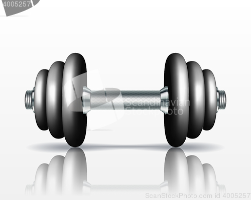 Image of Metal realistic dumbbell