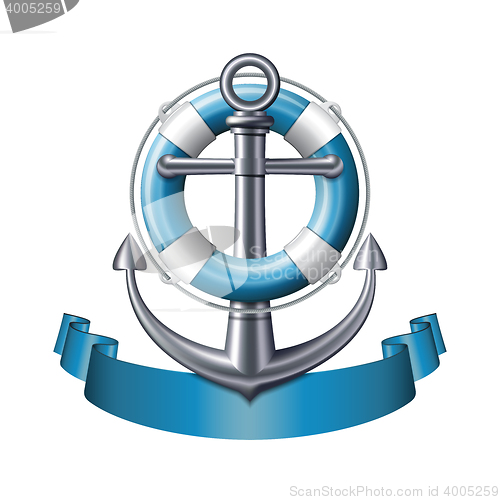 Image of Anchor emblem, vector