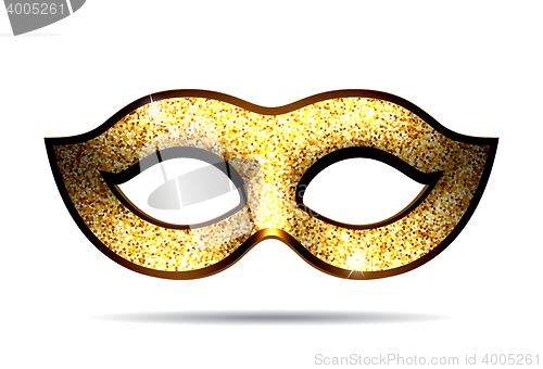 Image of Gold carnival mask