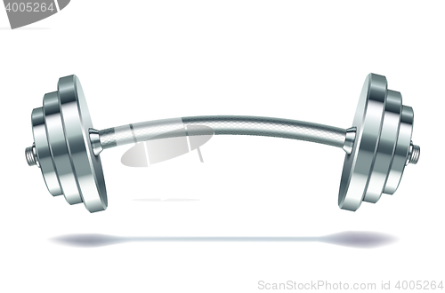 Image of Metal realistic dumbbell