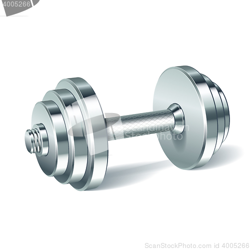 Image of Metal realistic dumbbell