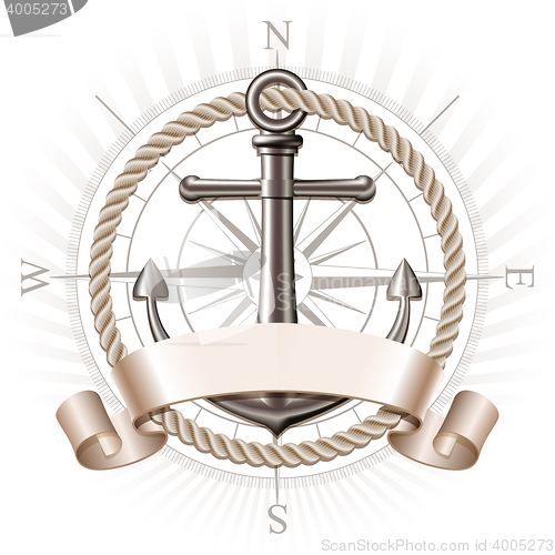 Image of Anchor emblem, vector