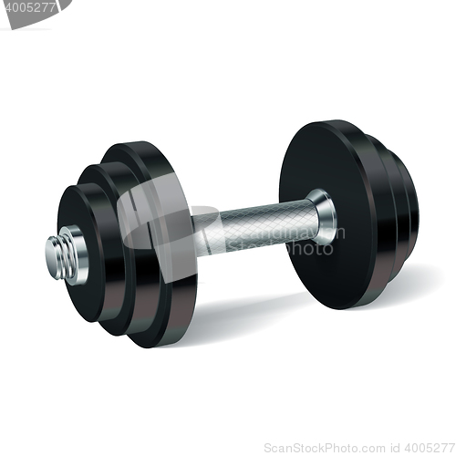 Image of Metal realistic dumbbell