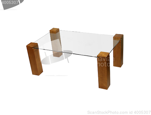 Image of modern dining glass table
