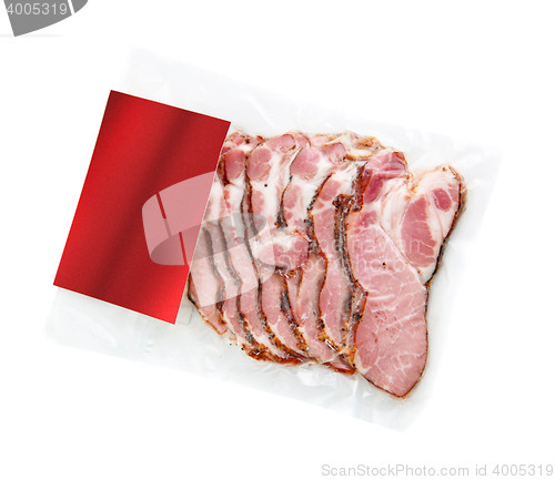 Image of sliced meat packaged