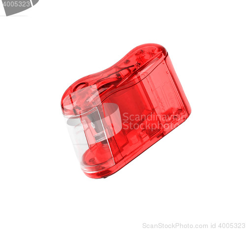 Image of red pencil-sharpener isolated