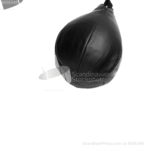 Image of black Boxer pear on a white background