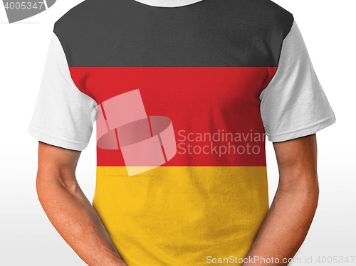 Image of german t-shirt isolated on white