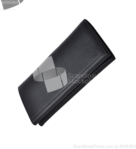 Image of Modern black wallet isolated on white background