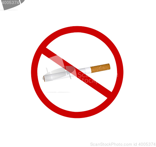 Image of No smoke sign in white background