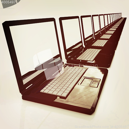 Image of network concept. 3D illustration. Vintage style.