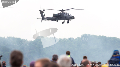 Image of LEEUWARDEN, THE NETHERLANDS - JUN 11, 2016: Boeing AH-64 Apache 