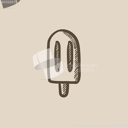 Image of Popsicle sketch icon.