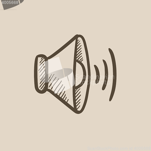 Image of Speaker volume sketch icon.